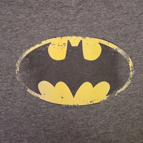 🛍Port & Company Batman Dark Grey Logo Round Neck Short Sleeve Womens Medium - Picture 4 of 7